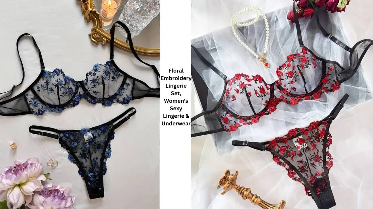 Floral Embroidery Lingerie Set Featured Image
